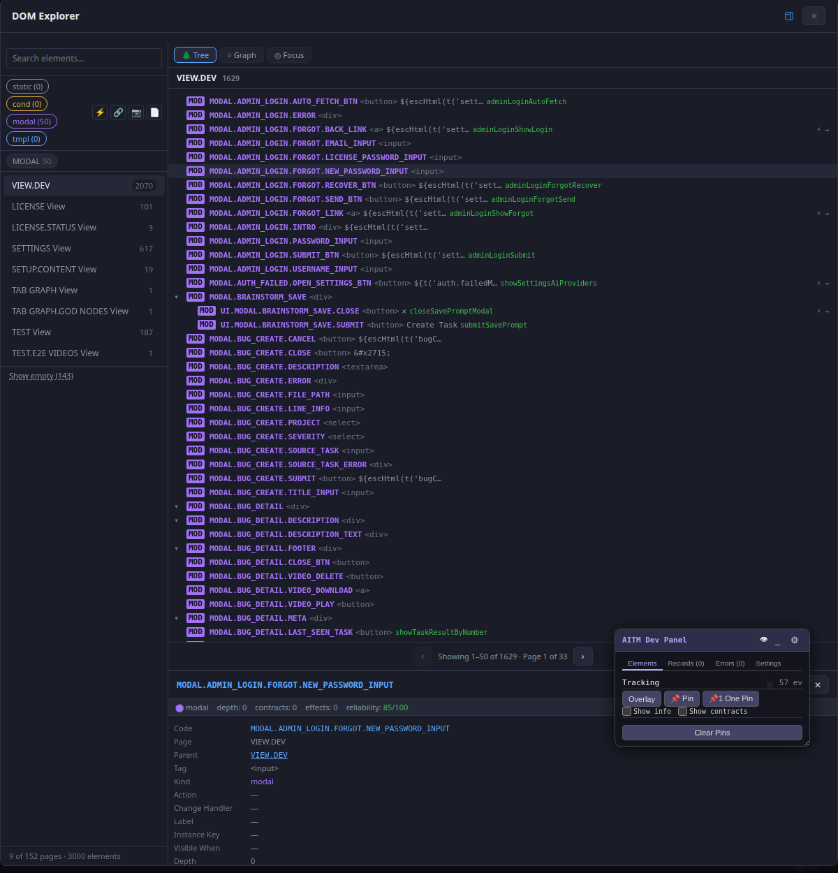 DOM Explorer v AITM